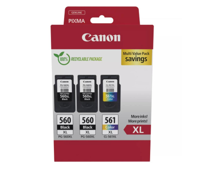 Tusz do drukarki Canon Zestaw 3 tuszów PG-560XL x 2 + CL-561XL x 1